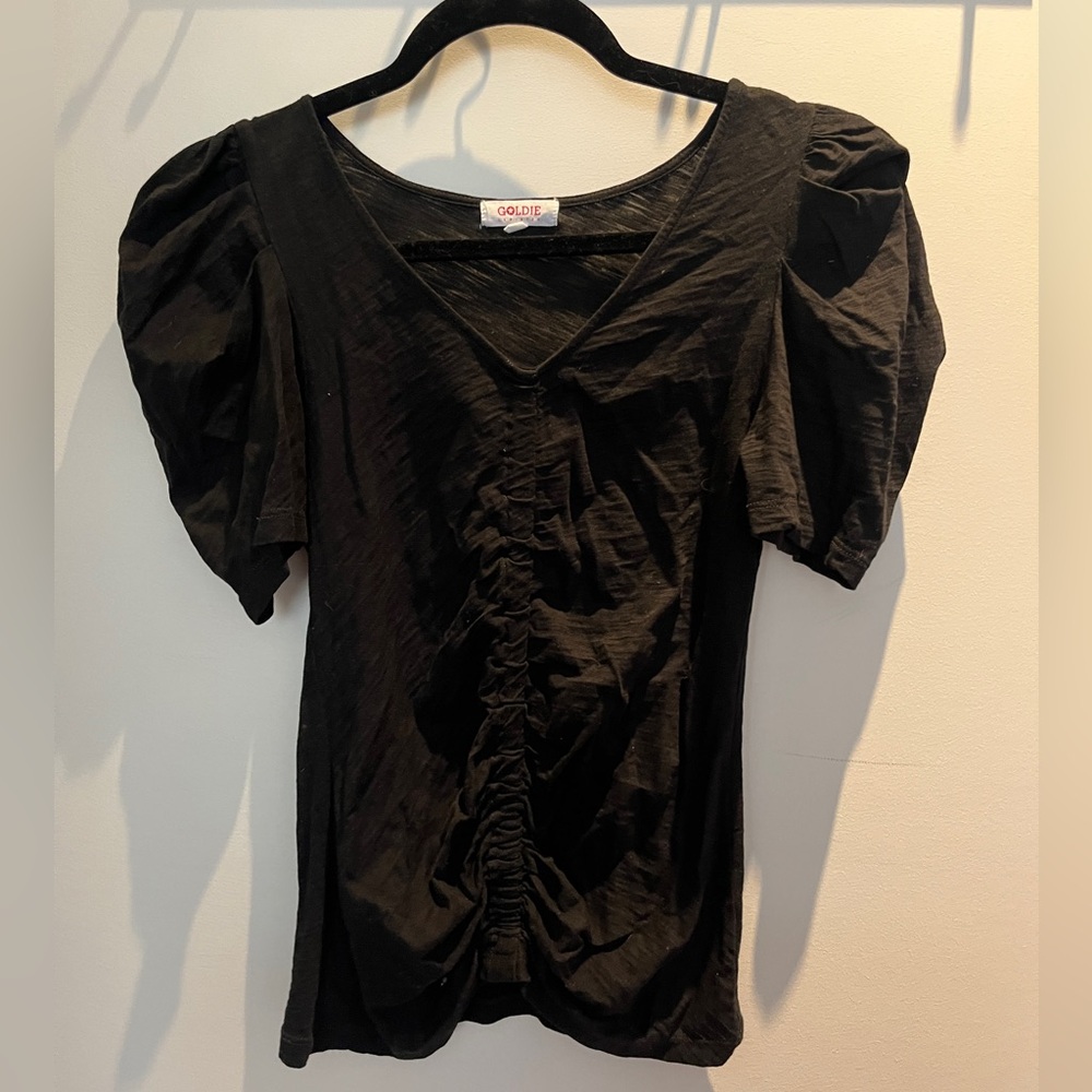 Goldie black ruched top
Size XS